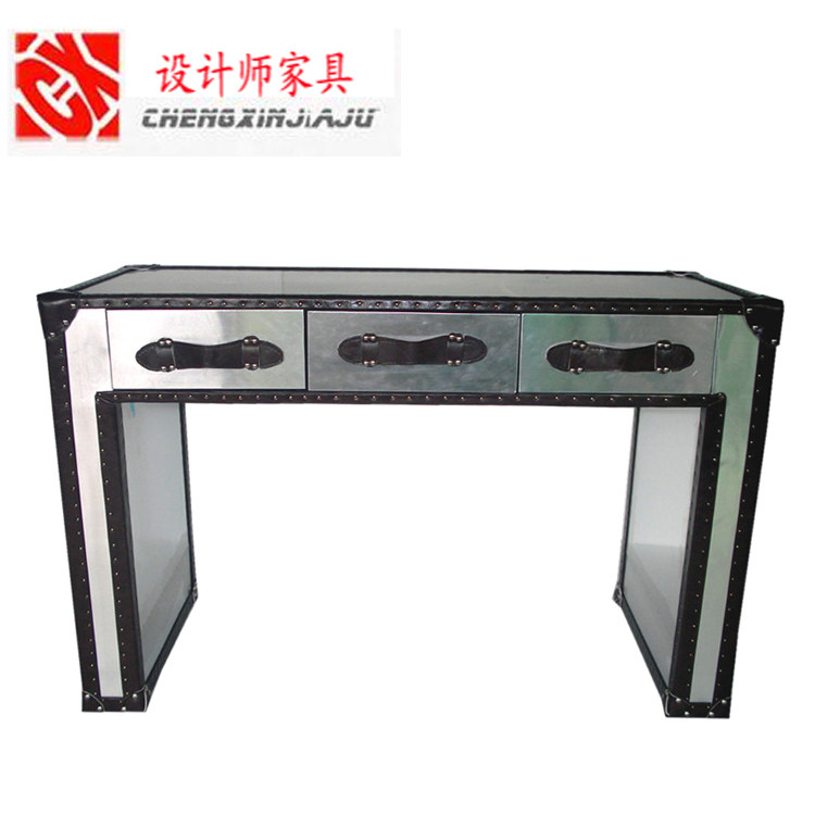 Custom Retro Aluminum Designer LOFT Creative Fashion Simple Tea Table Rectangular Computer Desk Office Table