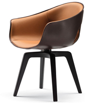 Nordic living room ginger chair creative glass fiber reinforced plastic leisure model house sales office negotiation meeting perforated rotating dining chair