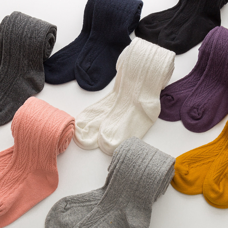 Girls ' tights spring and Autumn thin section wear children's inner pants Baby socks Large children's jumpsuit pure cotton breathable