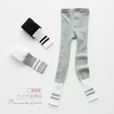 Girls' internal pants wear Foreign style thin children's pantyhose spring and autumn children's stitching girl ankle-length pants baby