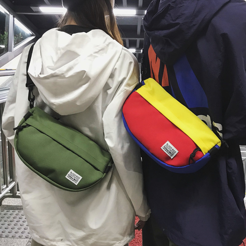 In small bag men's tide street trend fashion canvas single shoulder small carrybag casual slant carry bag girl