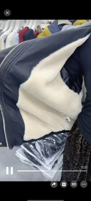 Xiangrui Genuine Product 25101 Model, Plus Size, Fashionable Casual Loose-Fitting Slimming Leather Jacket with Fleece Lining