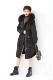 Duozi Brand Genuine New Model 051, Plus-Size, Fashionable, Casual, Loose-Fitting, Fleece-Lined Parka with Real Fur Collar