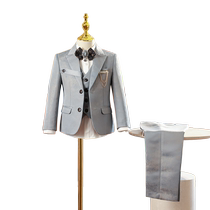 Children Suits Suit Host Gown Gown Boy Spring New Handsome Boy Flowers Boy Little West Suit Piano