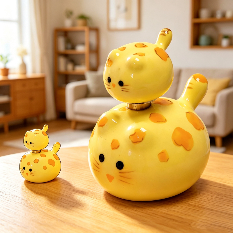 Jingdezhen Ceramics Cute Stacking Cat New Model Spinning Girly Heart Healing Decoration Creative Gift Handmade Ceramics Jingdezhen Ceramics Cute Stacking Cat New Model Spinning Girly Heart Healing Decoration Creative Gift Handmade Ceramics