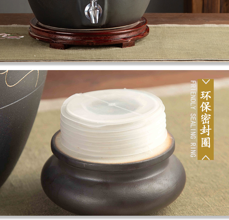 Jingdezhen ceramic jars seal save it 50 kg 20 jins 10 wine liquor GuanPing archaize home wine jars