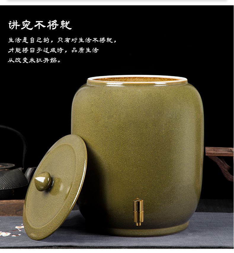 Jingdezhen ceramic tank jars make it home brewing liquor jar cylinder 20 jins 30 jins of 50 pounds with cover