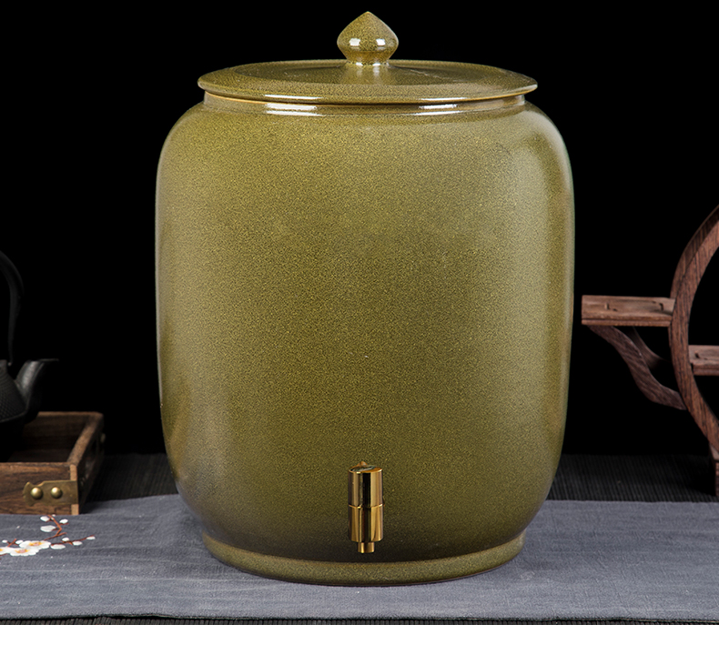 Jingdezhen ceramic tank jars make it home brewing liquor jar cylinder 20 jins 30 jins of 50 pounds with cover