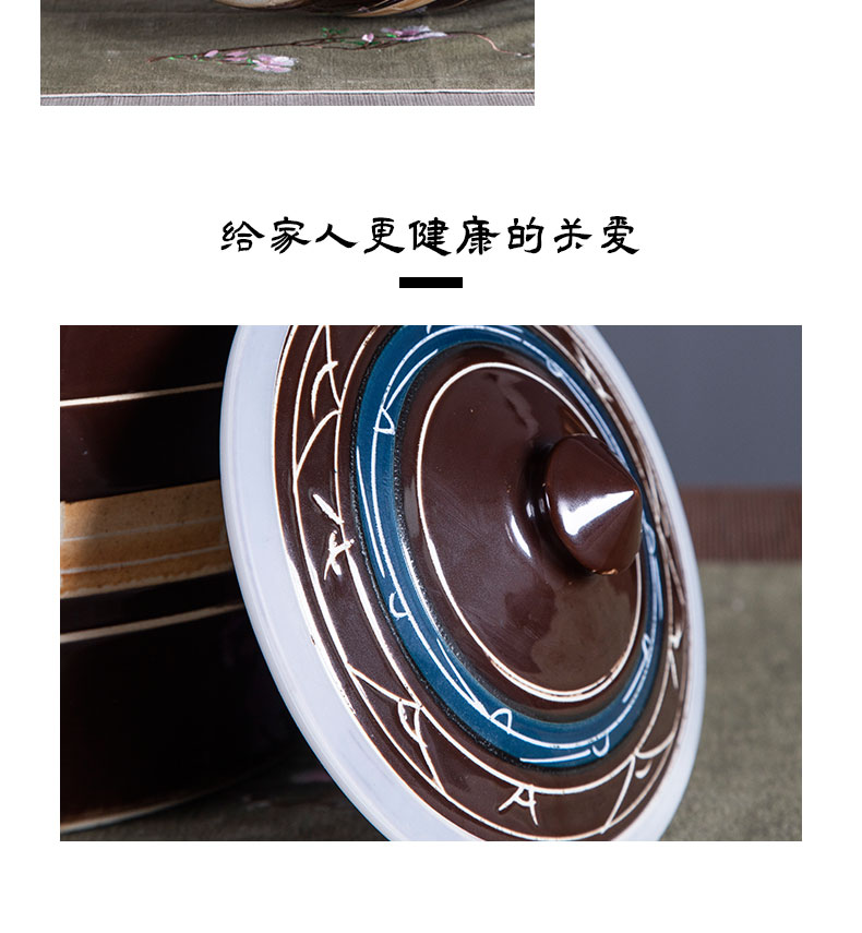 Jingdezhen ceramic barrel ricer box 30 jins of 50 kg 100 jins caddy fixings household storage tank with cover sealed container