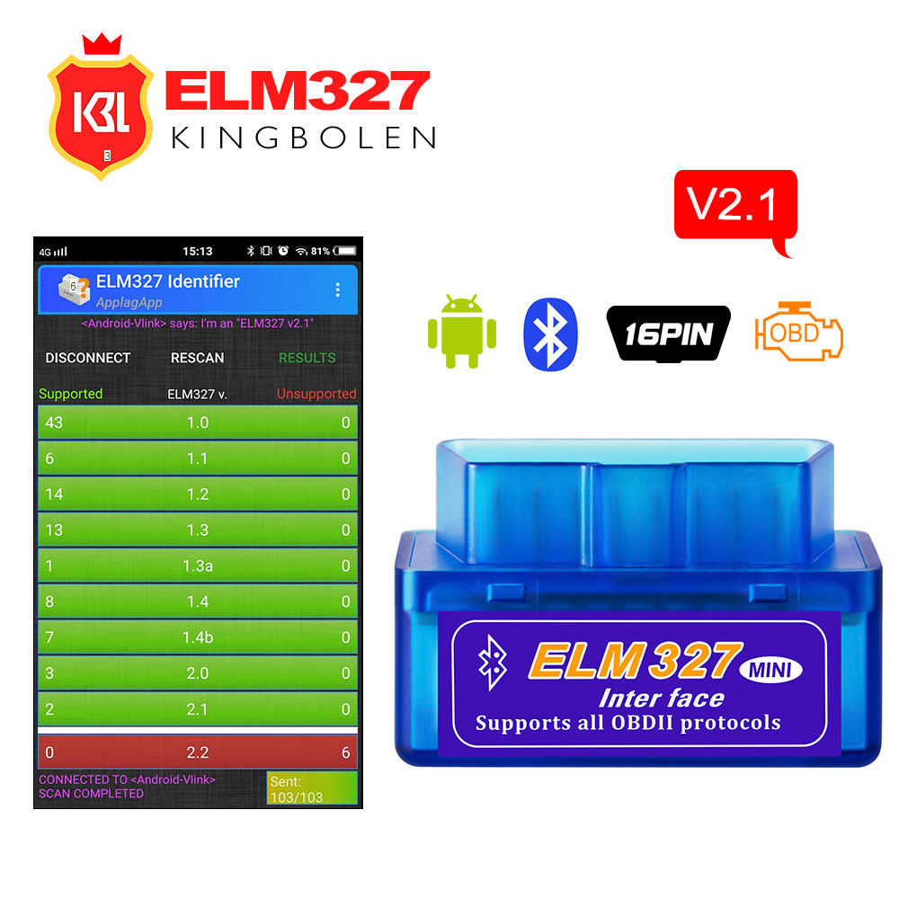 Repairs Detector Mini Bluetooth SUPER MINI ELM327ELM327 car repair detector OBD2 ...