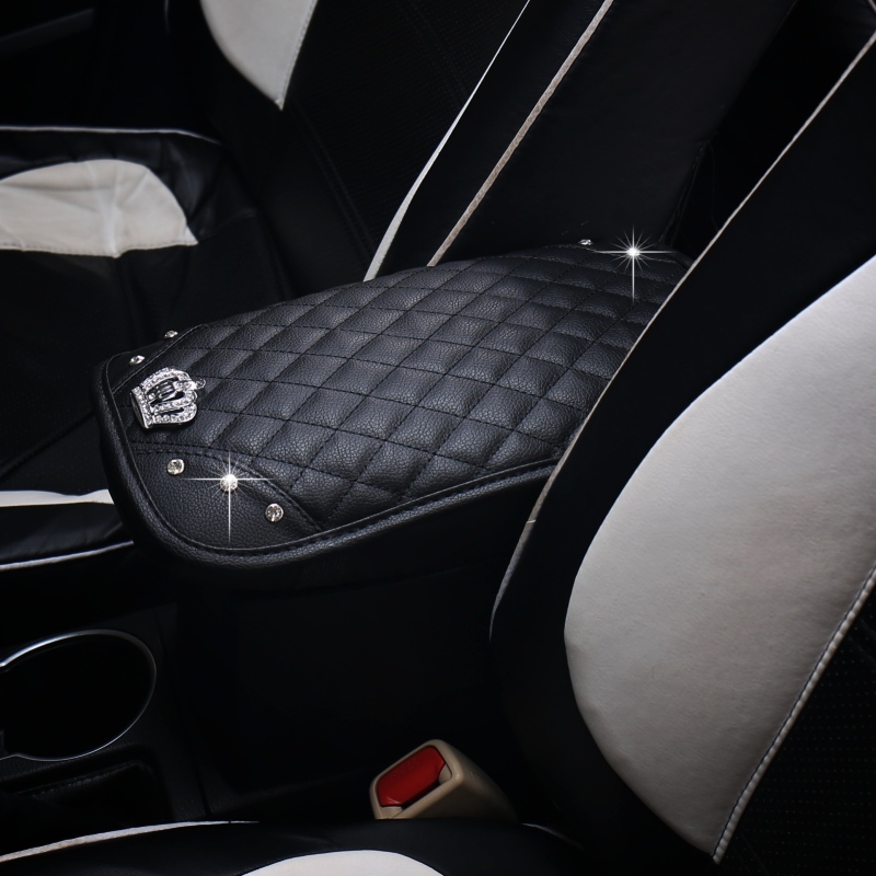 Car interior leaning by hand cushion insert drilling crown-inlaid drilling car-car water drill armrest box cushion hand armchair female creative