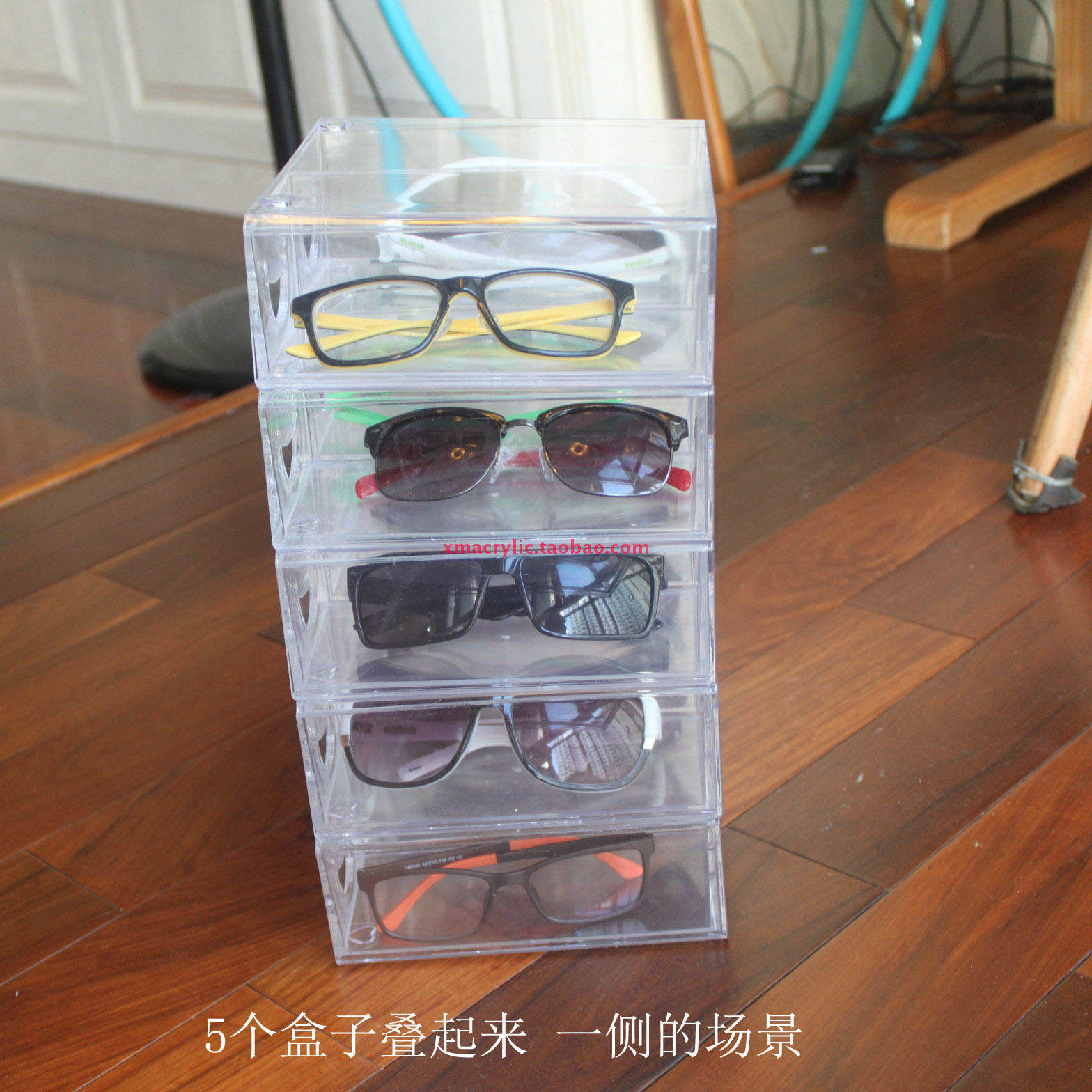 Desktop multilayer glasses sunglasses tape webbing jewelry storage