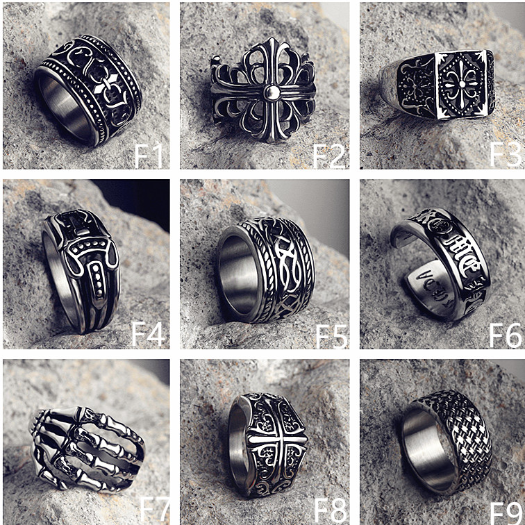 Bague mixte ROCK PUNK en Acier au titane - Ref 3086831 Image 6