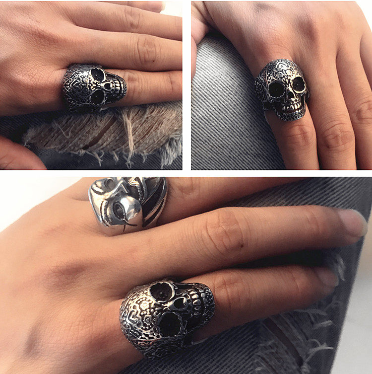 Bague homme ROCK PUNK en Acier au titane - Ref 3086479 Image 12