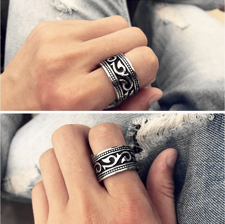 Bague homme ROCK PUNK en Acier au titane - Ref 3086479 Image 14