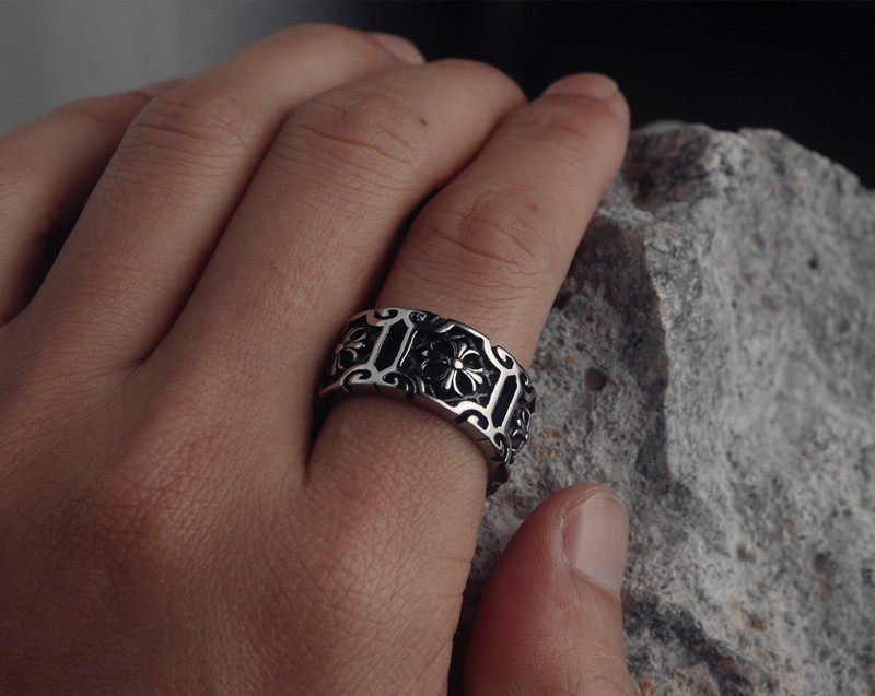 Bague homme ROCK PUNK en Acier au titane - Ref 3086479 Image 23
