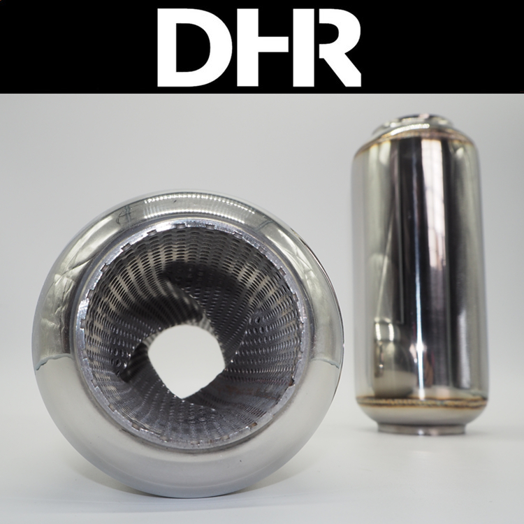 Automobile modified exhaust pipe welding universal spiral middle section drum tornado eddy current to enhance low torque power with holes