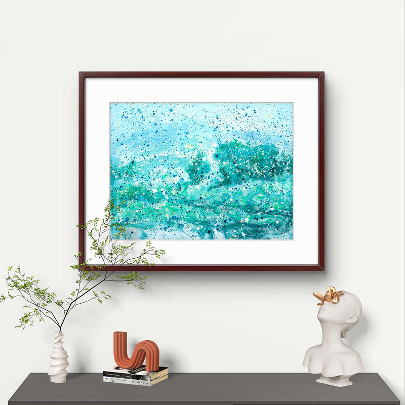 Zheng Feiping/Original Healing Fresh Pastoral Scenery Decorative Painting Modern Living Room Dining Room Entrance Study Room Wall Art
