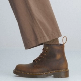 Martens, ретро классические коричневые короткие сапоги в английском стиле подходит для мужчин и женщин, в британском стиле, из натуральной кожи