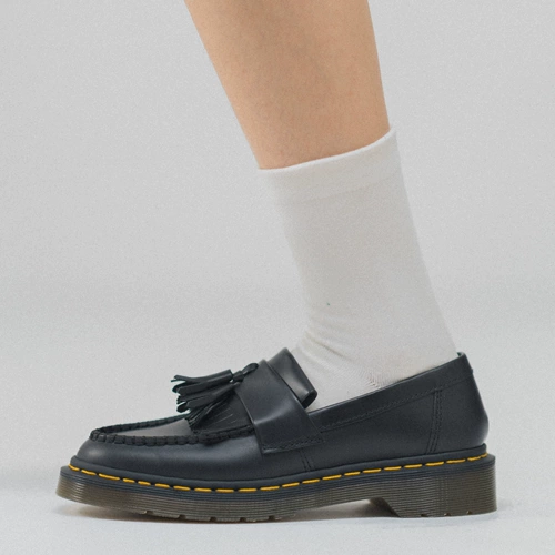 Martens, низкие ретро черные лоферы в английском стиле подходит для мужчин и женщин, из натуральной кожи, в британском стиле