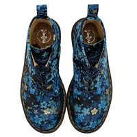 Япония импортировал Nishimaori и Fengye Sakura Blue Martin Boots Женский мастерство японский традиционный рисунок короткие ботинки