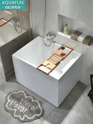 Japanese acrylic bathtub deepens small apartment independent sitting bath seamless integrated adult hot spring net red bath bucket