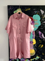 Linen jumpsuit French light work style