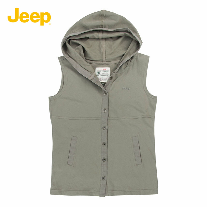 JEEP Jeep nữ Casual Cotton Hood Edo vest Armor dệt kim mặc giản dị WS12KT031