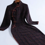 Зимнее ципао, длинный лонгслив для матери, увеличенная толщина, 2020 года, китайский стиль