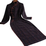 Зимнее ципао, длинный лонгслив для матери, увеличенная толщина, 2020 года, китайский стиль