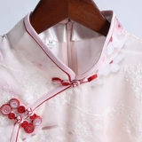 Легкое ципао, ретро розовое милое платье, светлый стиль, подходит для подростков