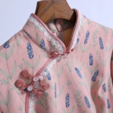 Демисезонное ципао, длинное ретро бархатное платье с рукавами, 2020 года