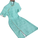 Ципао, летнее короткое сексуальное элегантное милое платье, китайский стиль, 2020