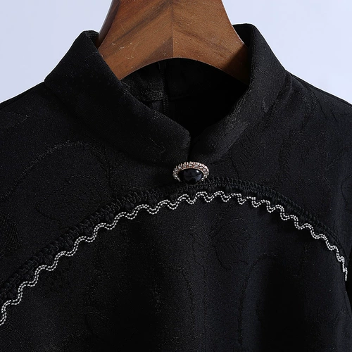 Ципао, ретро платье с рукавами, приталенная юбка, 2020 года, китайский стиль