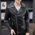 Áo khoác nam cùng áo khoác da PU áo khoác Hàn Quốc đẹp trai trẻ trung xu hướng áo khoác da đinh tán rock - Quần áo lông thú
