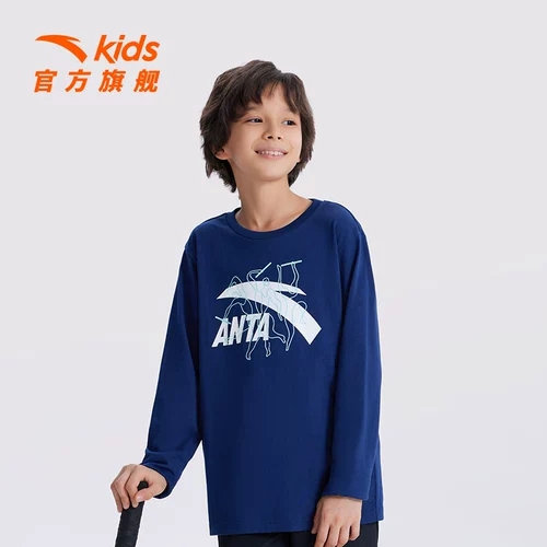 Детский весенний приятный телу лонгслив для мальчиков, спортивная футболка для отдыха, детская одежда, круглый воротник