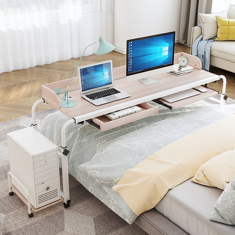 Hanging on the bed table can fix lazy notebook computer desk bed with movable lifting cross bed table small table