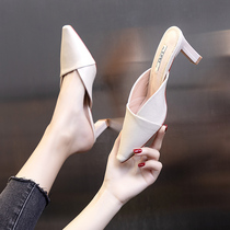 Half Baotou cool slippers children 2021 New Autumn Spring and Autumn summer outside wear Joker heels