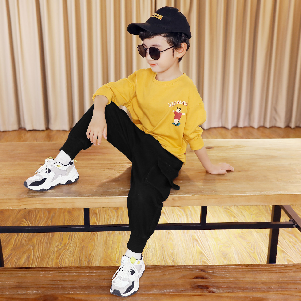 Missigo boy đáy áo khoác cotton t-shirt 2020 mới mùa xuân và mùa thu mô hình có kích thước khí nước ngoài của Hàn Quốc phiên bản của trẻ em của thủy triều.