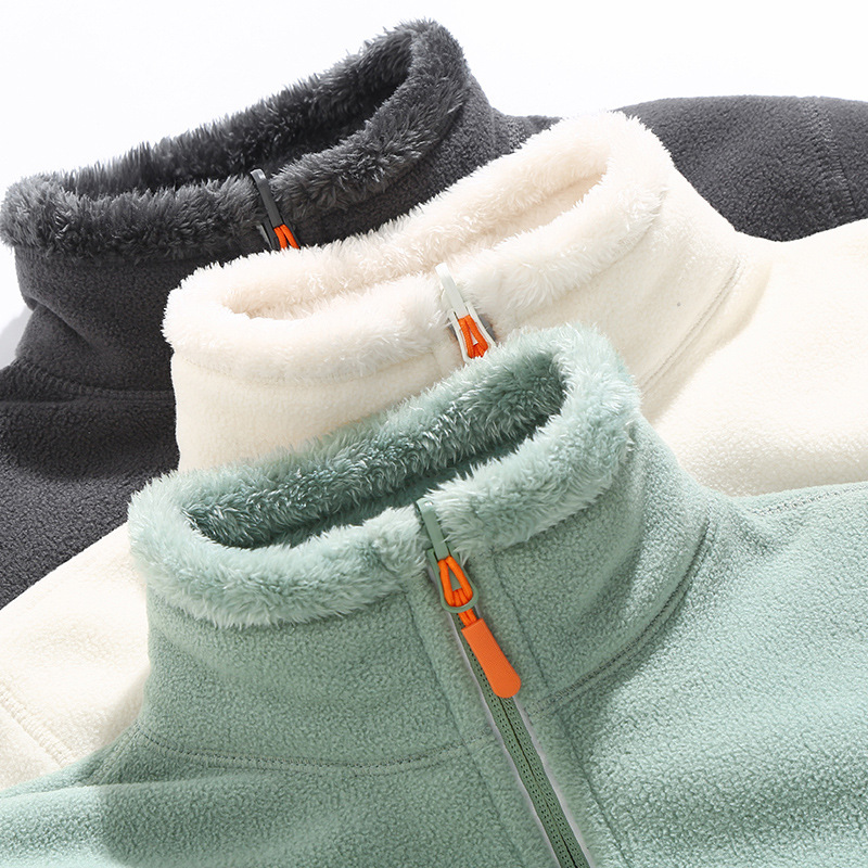 North East Outdoor Couple's Double Face Grabbed Fleece woman Thickened Rocking Grain Suede Child Winter Warm Jacket Man-Taobao