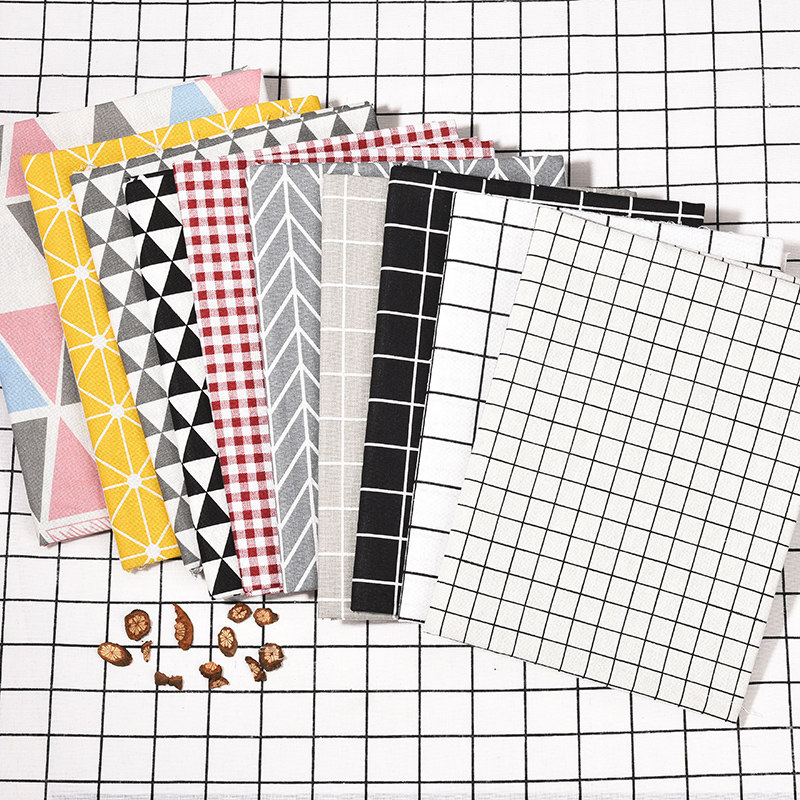 10-meter price cotton linen fabric curtains sofa Background Bins hanging cloth Lattice Table Cloth Breaking bouquet Head flush handling