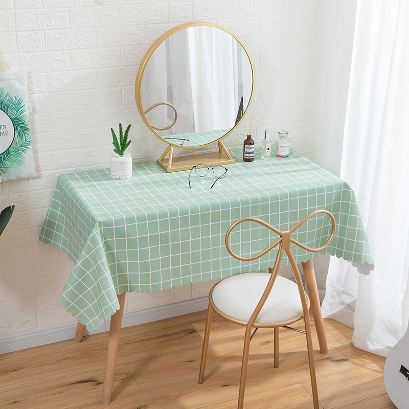 Table cloth desk ins student pvc waterproof anti-oil Nordic beauty nail tennis red makeup table cloth cloth art