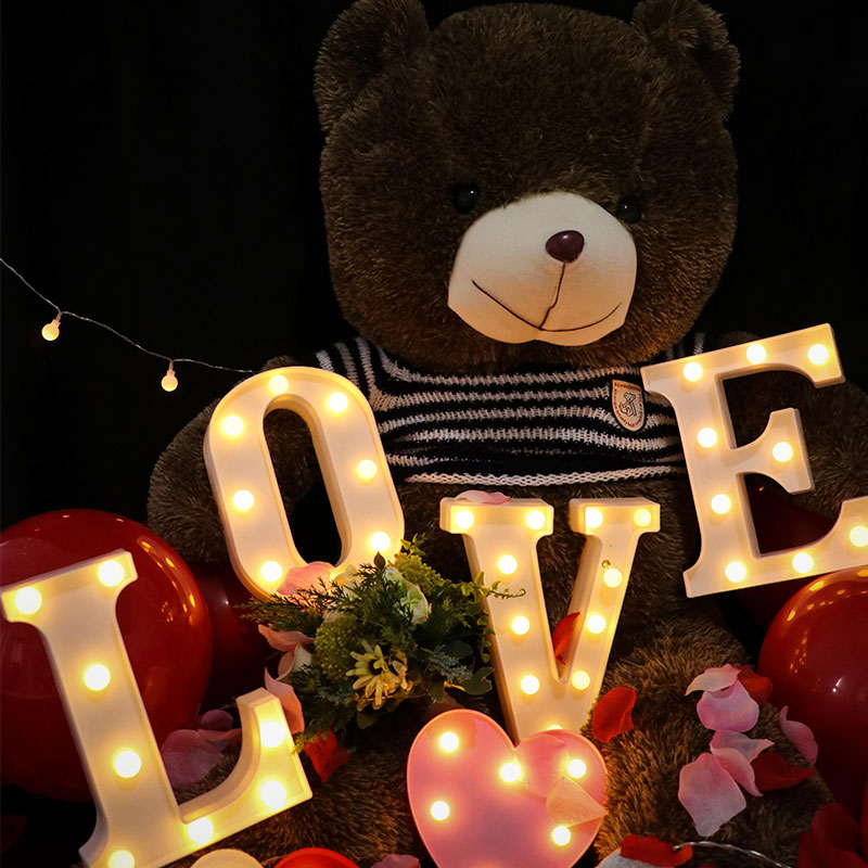 Car trunk surprise car trunk decorative lights proposal props romantic birthday scene layout confession artifact