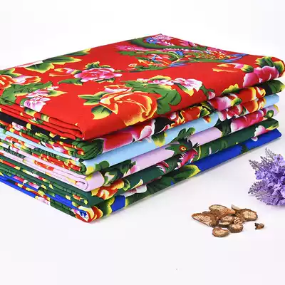 Northeast large flower cloth bed sheet fabric Chinese national style pure cotton clothing fabric quilt tablecloth twill cotton cloth