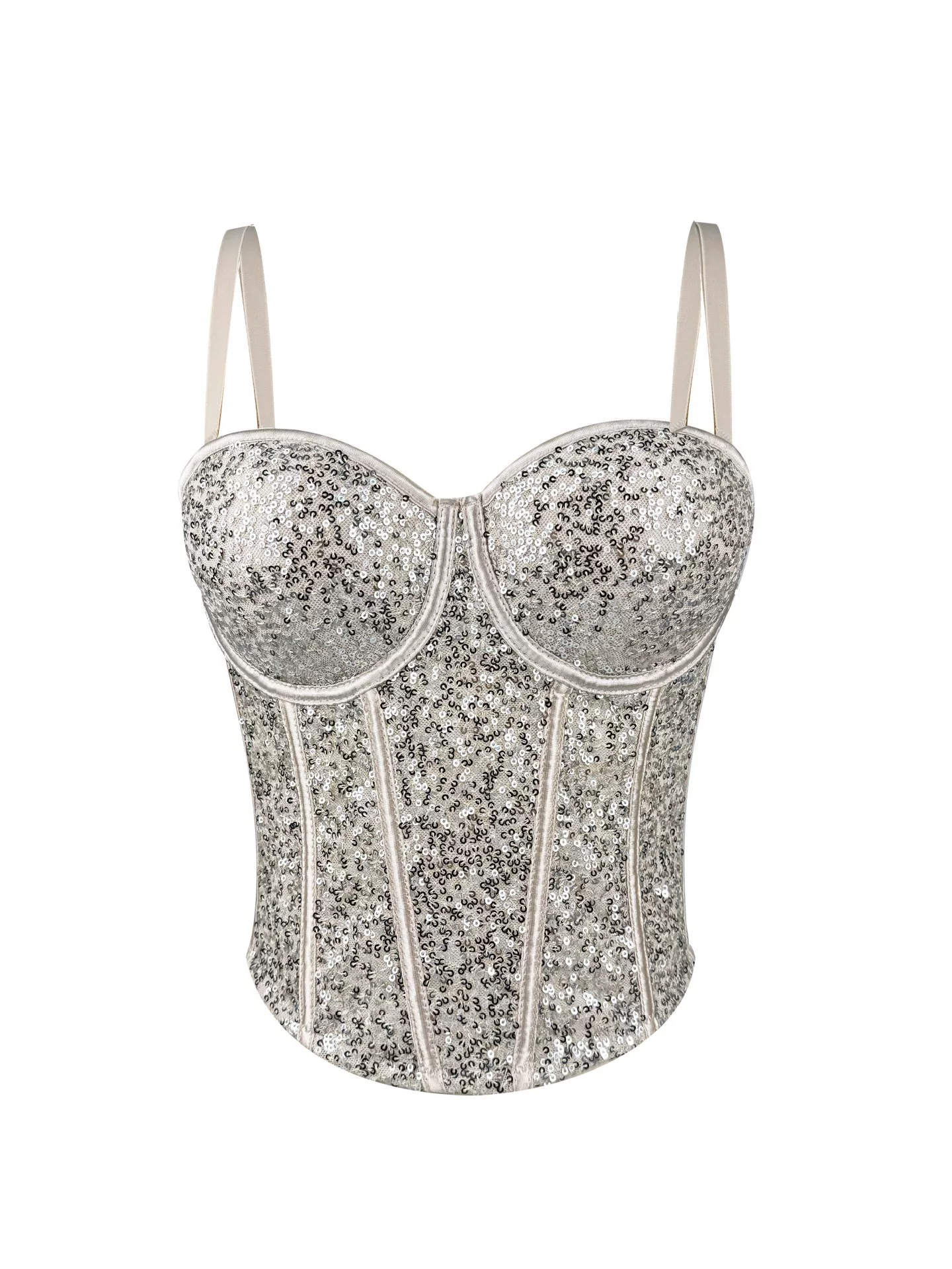 Костюм, топ-тюльпан (tube top), бюстье, бра, облегающий, эффект подъема