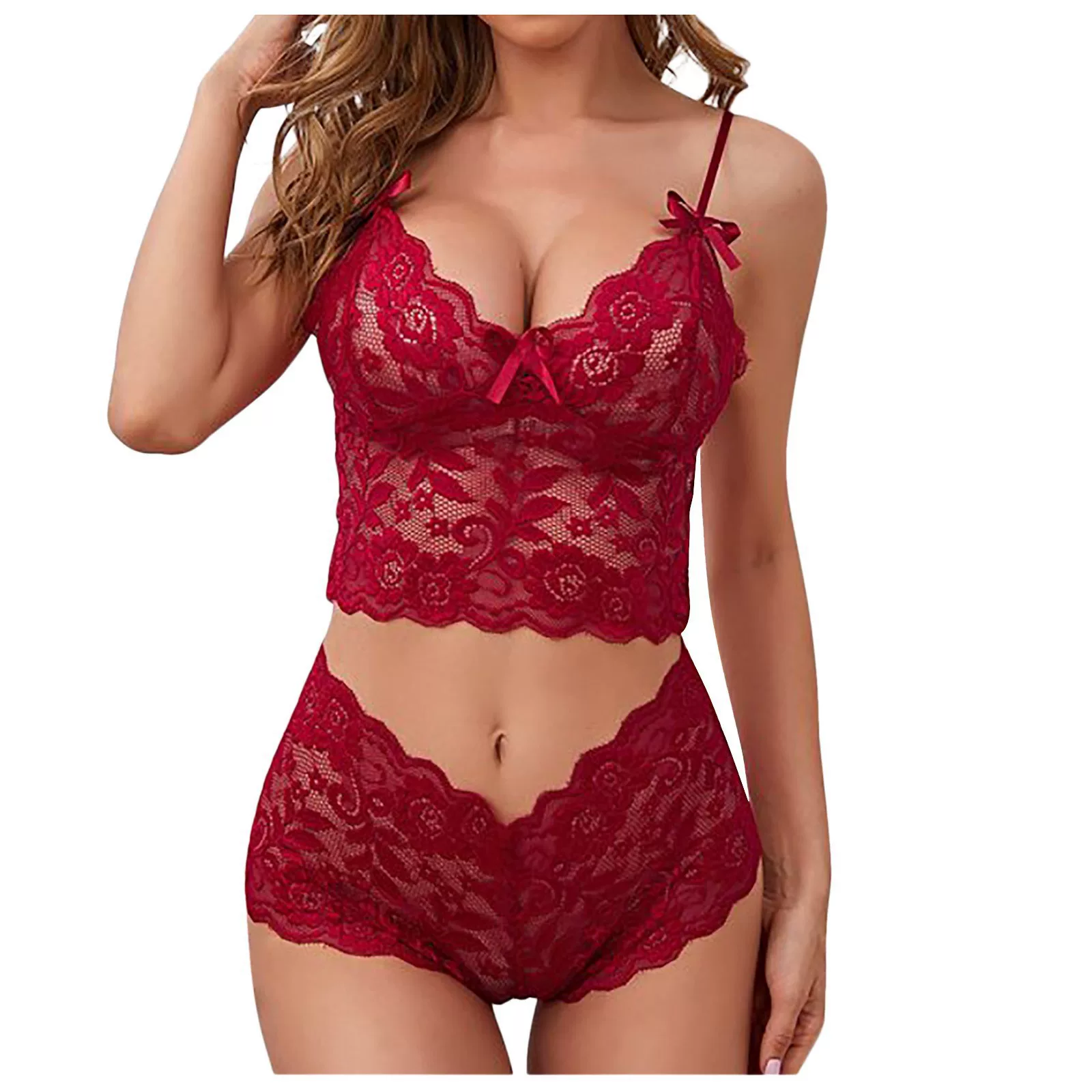 Сексуальные эротические женские шорты LACE VEST CAMISOLE TUBE бельё