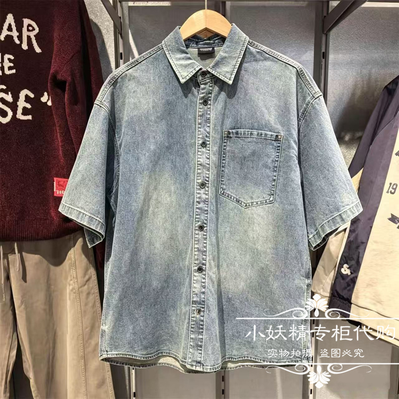 Jack Jones Loose Lapel Trendy Comfortable Versatile Denim Short-Sleeve Shirt 225259006 Jack Jones Loose Lapel Trendy Comfortable Versatile Denim Short-Sleeve Shirt 225259006