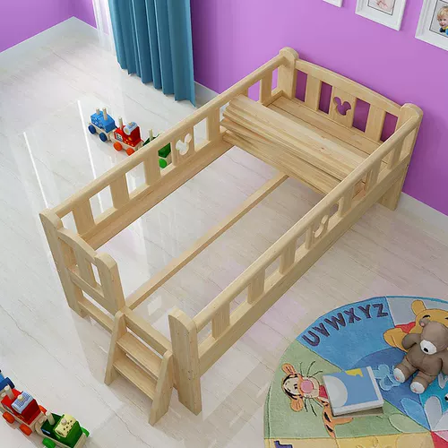 Кроватка для мальчиков из натурального дерева, детское ограждение для приставной кровати для принцессы