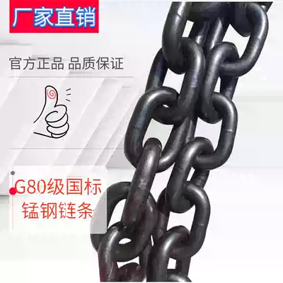 G80 manganese steel lifting chain 3 tons 5T sling mold steel plate lifting chain 6MM8MM10-30MM support customization