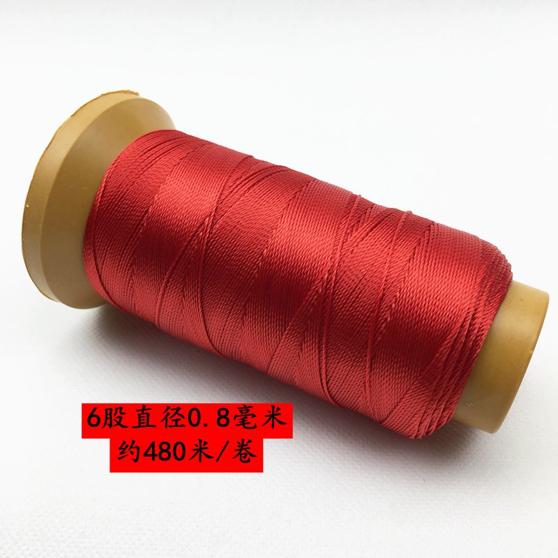 Dây màu đỏ bện dây tự làm Trung Quốc nút thắt dây đeo vòng tay vòng chân dây chuyền dây rung với cùng một đoạn dây bện - Vòng chân cửa hàng phụ kiện